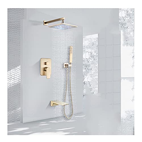 Système de douche à LED anti-calcaire avec pommeau pluie haute pression