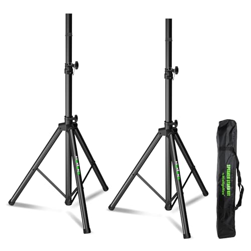 NiuNyuNeu Pair of Speaker Tripod Stands Height Adjustable from 43.7'' to 70.8'' PA DJ Party Tripod Speaker Stand 35mm Compatible Insert with a Carry Bag