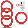 Flush Valve Seal for Mansfield 210/211 Flush Valve, Upgraded Silicone Material Mansfield Toilet Replacement Parts 160, Toilet Gasket Equivalent to 630-0030, 4Pcs