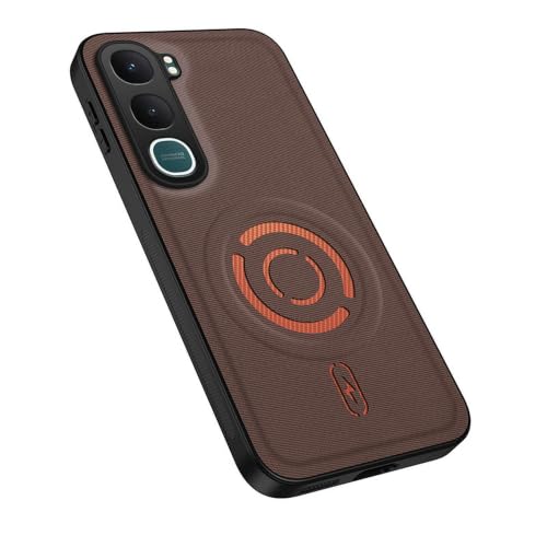 MTRIEBA Magnetic Phone Case for vivo Y21d 4G, Brown