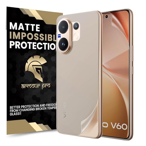 Image of ArmourPro Front and Back Matte Screen Protector for Vivo V60, Ultra Thin TPU Membrane Guard, Anti-Glare, Bubble-Free, Fingerprint Friendly, Edge to Edge Coverage | Matte