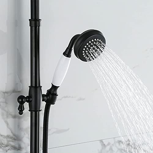 Ensemble de robinet de douche classique noir mat pour salle de bain - 6