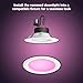 Philips Hue Starter Kit: Bridge Pro & 4 Retrofit Recessed Downlights 5/6-inch, White & Color Ambiance, Dimmable, Smart Light Hub,Works with Voice