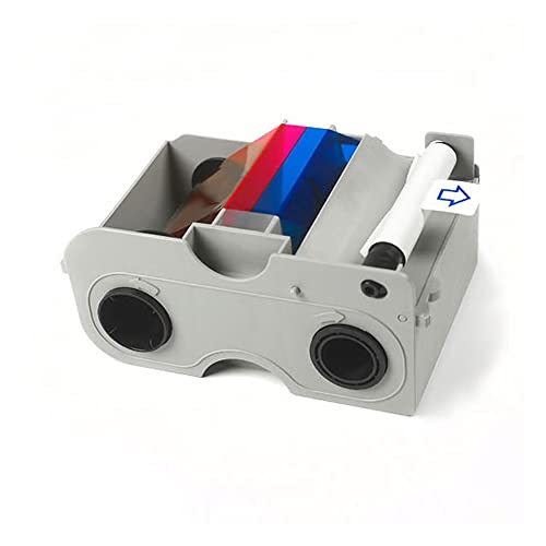 2ID - Fargo DTC1250 YMCKO Ribbon Cartridge w/Cleaning Roller | Genuine Fargo 45000 Ribbon | Prints Durable Vibrant Full Color Images, Text and Barcodes On PVC ID Cards | Rated To Last Up To 250 Prints