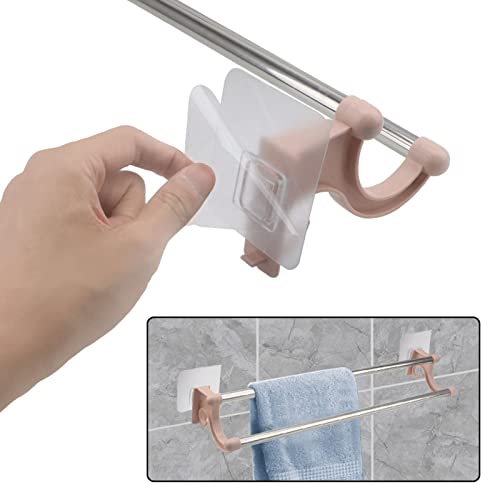 Barre de serviette de salle de bain double en aluminium et acier pliable