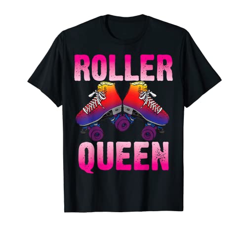 Roller Queen Retro 70s 80s Patinador Patinador Niñas Niños Camiseta