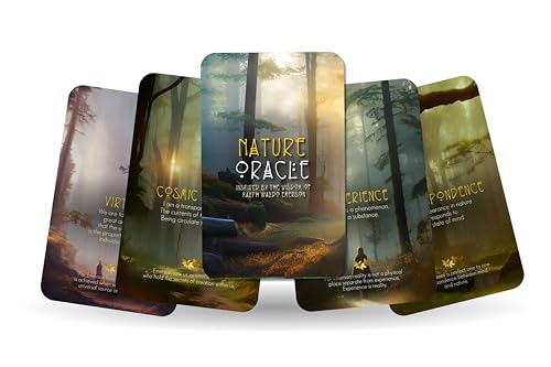 Ibiza Tarot Nature Oracle Cards - Inspired by The Wisdom of Ralph Waldo Emerson | Fortune Telling Oracle Cards Deck for Beginners | Authentic Experience - Set of 24 Cards