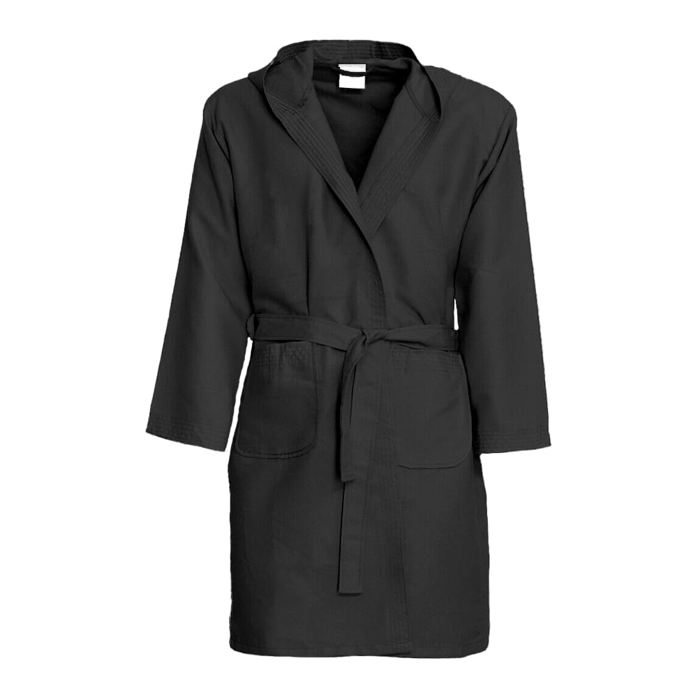 Dorian Home Accappatoio In Microfibra Uomo Donna Unisex Con Pratiche Tasche e Cappuccio - 19 Colori Disponibili - No Stiro