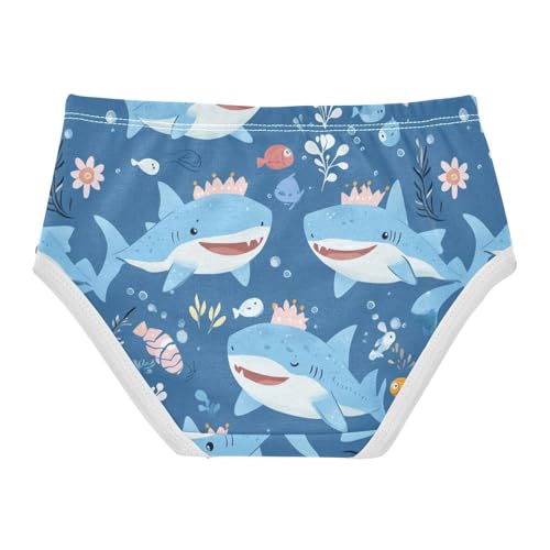 Wusikd Sharks Little Crown Girls' Underwear Cotton Cute Girls Briefs Soft Toddler Underwear 2T2