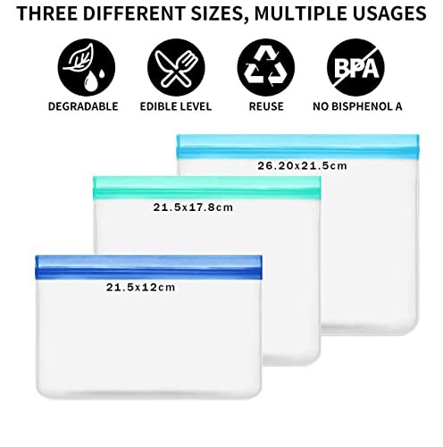 image for Generic 17 PCS Reusable Freezer Bags-Food Storage Bag For Kitchen Stor