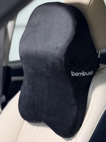 Image of 3-in-1 Car Neck Rest Pillow with Ultrasoft Memory Foam for Neck, Superior Neck Support Cushion, Relieves Neck Pain, Head Rest Pillow for Car with Washable Cover, Black