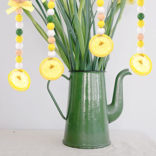 Dechous Oranges 5Pcs Wood Bead Wall Hanging Decorations Farmhouse Beads With Lemon Slice Decor Rustic Country Decor Orange Christmas Ornaments Brie #TOP7