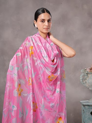 Image of Garden Vareli Floral Print Nara Chiffon Saree