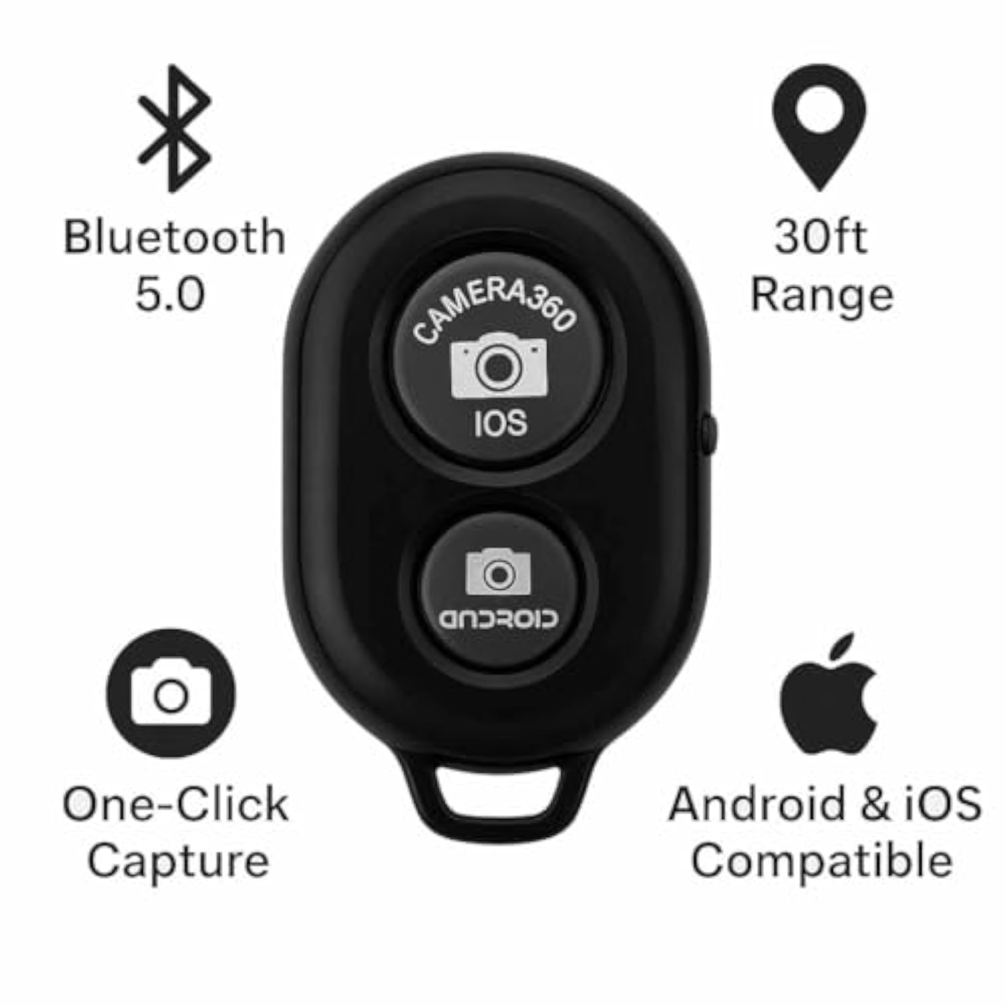 Bluetooth Remote Shutter Button for Selfie Stick Tripod