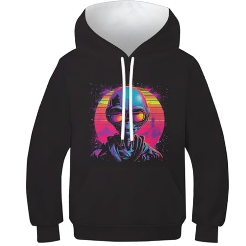Sweat crâne 3D enfant avec poche pour les loisirs en plein air