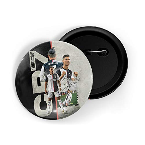 dhcrafts Pin Badges Grey Color Cristiano Ronaldo Cr7 D1 Glossy Finish Design Pack of 1