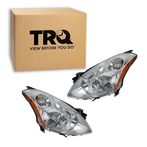 Image of TRQ Headlight Assembly Set NI2502194 NI2503194 Compatible with 2010-2012 Nissan Altima 4dr Sedan