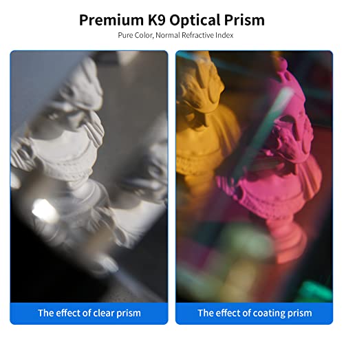 Meking 3pcs Photography Prism Set with Mini Tripod, Optical Crystal Prism Glass for Rainbow Effect Make, Teaching Light Spectrum Physics and Photographer Photo Accessory 1