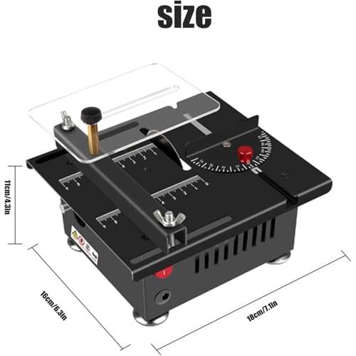 Mini Multifunctional Table Saw, 2025 New Desktop Electric Saw Cutter, Portable Liftable for Wood Cutting, 16MM Adjustable Cutting Depth, 7 Speed Adjustable Power Supply (with Flexible shafts) - Image 2