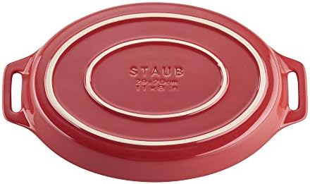 STAUB Ceramic Oval Baking Dish Set, 2-piece, Cherry - Thumbnail 5