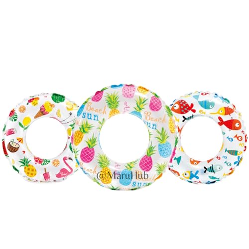 Image of 51cm Inflatable Kids Water Floaty Plastic Float for 3-6 Years Old | Kids Fun Lively Print Swim Tube | Kids Swim Rings Pack of 1