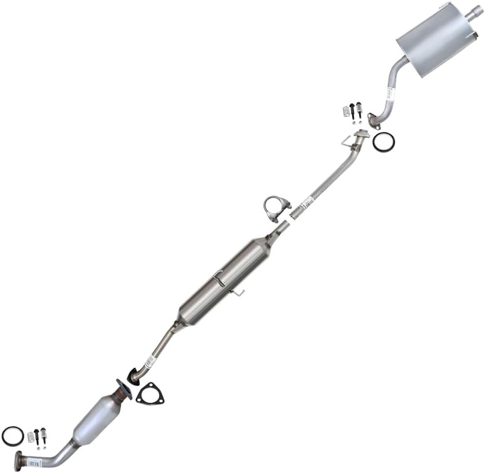 Exhaust Catalytic Resonator Muffler Kit Compatible for 2005-2006 Honda CR-V 2.4L | EPA-Approved | Stainless Steel | Northeastern Exhaust | Free Gaskets, Clamp, and Bolt Kit Included