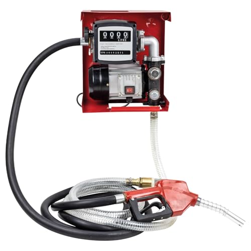 SIP Diesel Fuel Transfer Pump with Fuel Meter, 230V 550W 60L/min Max Flow Rate, Self-Priming Pump