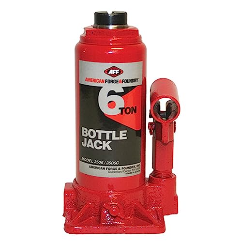 Aff Heavy Duty 6 Ton Bottle Jack, Manual, Machine Hardened Steel Saddles, Centered Pumps And Rams, 3506 #TOP17