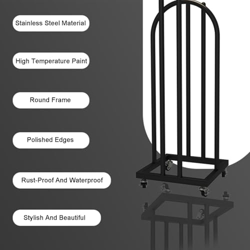 Chariot de rangement pour cintres haut de gamme, structure robuste et gain de place