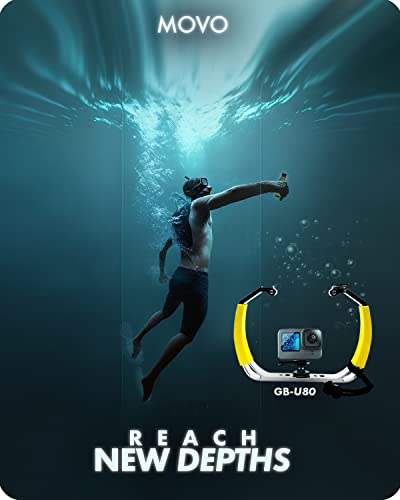 image for Movo GB-U80 Underwater Diving Rig with Cold Shoe Mounts, Strap - Compa