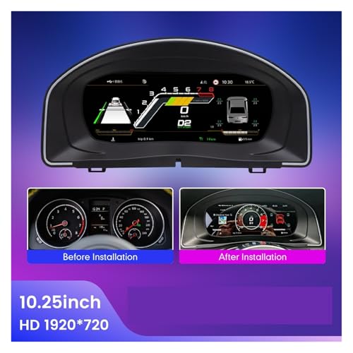 Panel de instrumentos digital LCD 10.25 Caddy Touran Golf6 virtual cockpit 2