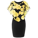 Generisch Abendkleider Elegant Für Hochzeit Curvy Große Größen Kleid Damen Sommer Knielang Festliche Kleider Für Mollige Blumen Abschlusskleider Elegante Cocktailkleid Frauen Hochzeitsgast Abendkleid