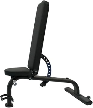 Gronk Fitness Commercial FID Bench | Flat Incline Decline Adjustable Weight Bench for Strength Training | Heavy-Duty 11-Gauge Steel Frame | Padded Seat | Home Gym or Studio Use | Black