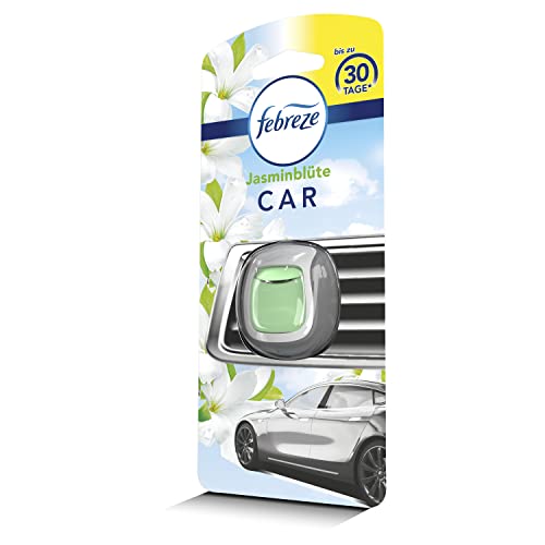 Febreze Auto Lufterfrischer (2 ml) Jasminblüte, Starterset, Auto Duft gegen Gerüche (Verpackung kann variieren)