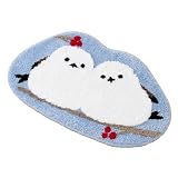 センコー(Senko) 【SDS】シマエナガちゃんツインズ アクセントマット 約45×65cm ブルー 51634