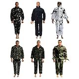 EBCO 6 Set 1/6 Scale Clothes Soldier Camo Uniforms Army Cloth Suit for 12' Gi Joe Male Military...