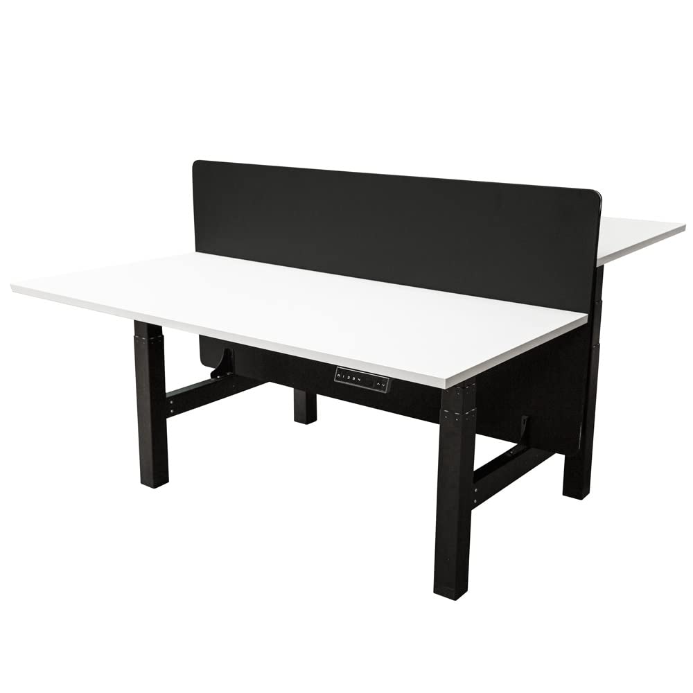 Vivol Podwójne biurko Duo 2 x 2 silnik – elektryczna regulacja wysokości – 180 x 80 cm – czarny/biały – profesjonalne podwójne miejsce pracy