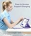 Harvopu Compatible with iPad Air 11 Inch & Air 5th/Air 4th Generation Case with Keyboard - Multi-Touch Trackpad, 7-Color Backlit, Detachable Folio Cover for Air 11-inch M3/M2 (2025/2024), Light Purple