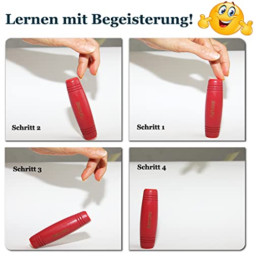 EasY FoxY ToY Kendama Mokuru Original Holzspielzeug; Geschicklichkeits Spiele Drinnen & Draußen Für Kinder ab 6 Jahren; Geschenke Für Jugendliche; Konzentrationspiele, Ahds Stresskiller