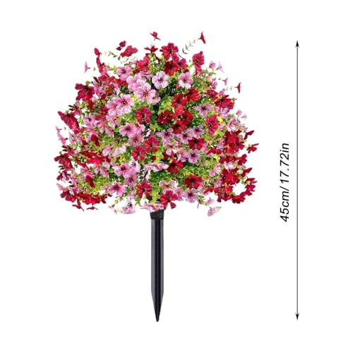 Petunias artificiales de 45 cm con acabado realista premium para exterior 6