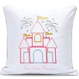 Melody Art Personalizable Fairy Tale Theme Princess Decorative Pillow Throw Cover 18x18 White Pale P