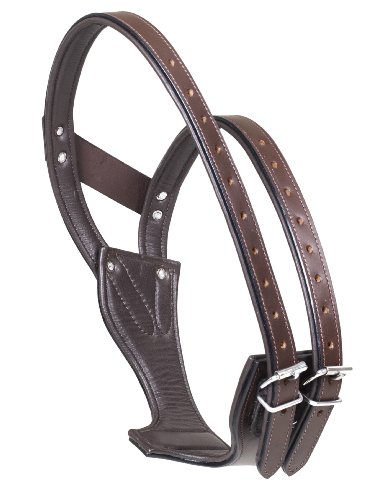 Collier anti-crib Centaure rembourré petit marron en cuir de qualité