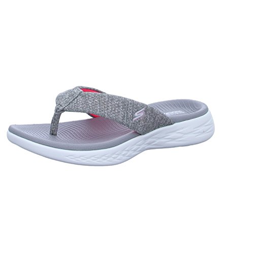 Skechers Performance Women's on-the-Go 600-15304 Flip-Flop, gray/pink, 7 M US