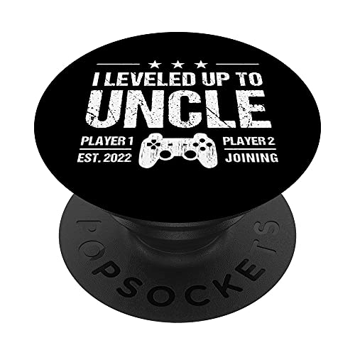 I Leveled Up To Uncle 2022 Funny Gamer Uncle Vintage PopSockets PopGrip Intercambiable