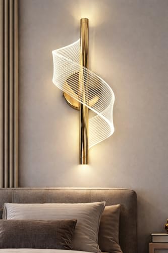 Image of Modern Spiral Design 3 Different Color Mode Changing (Wh /WW /NW) Energy Saving Led Wall Lamp for Bedroom, Living Room, Restaurants, Dining, Coffee Shop,Home Etc
