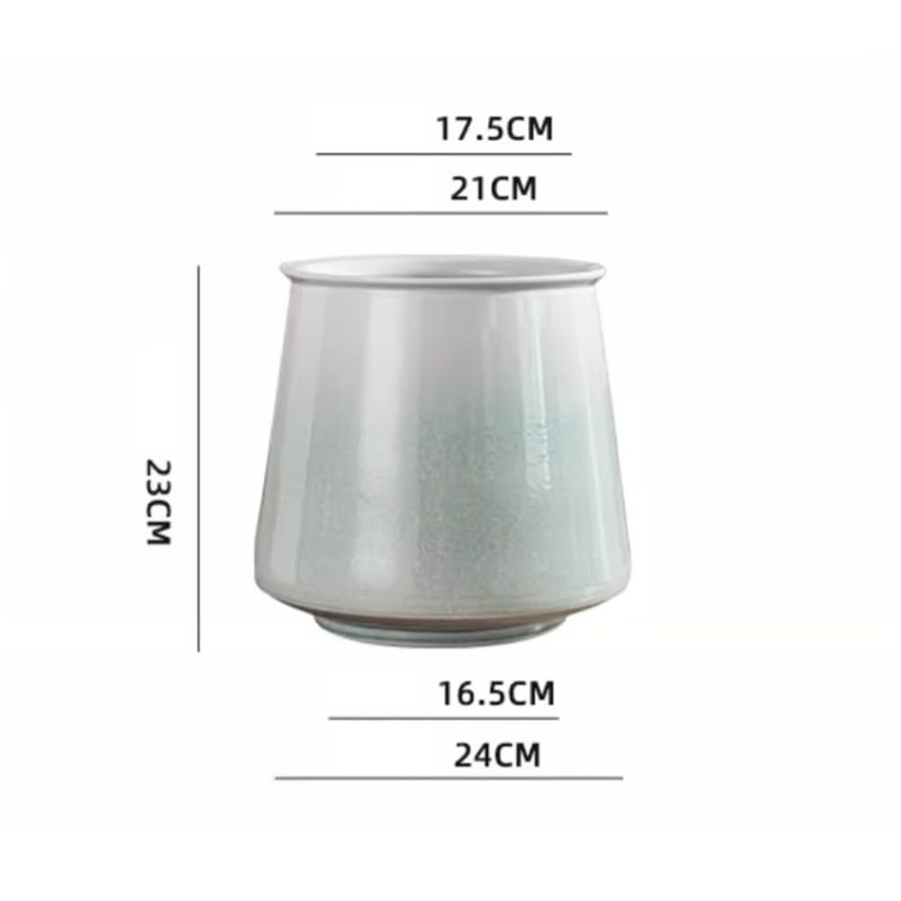 Doniczki ogrodowe Home Gradient Green Flowerpot, wysokiej jakości duża ceramiczna doniczka o temperaturze do użytku wewnątrz i na zewnątrz