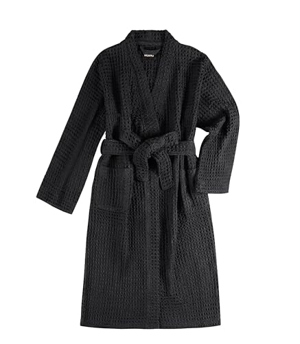Image of Luxury Organic Japanese Cotton Hotel & Spa Waffle Bathrobe for Men and Women (Hooded /Kimono)