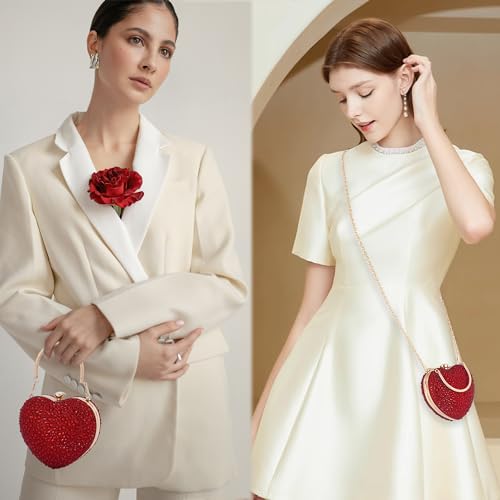 Bolso de mano en forma de corazón para fiesta miniatura 2