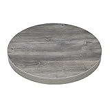Bolero vorgebohrte runde Melamin-Tischplatte aschgrau 600 mm