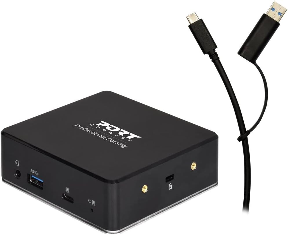 Port Connect USB-A and USB-C Docking Station 2 x 2K 7 HDMI Devices 85W